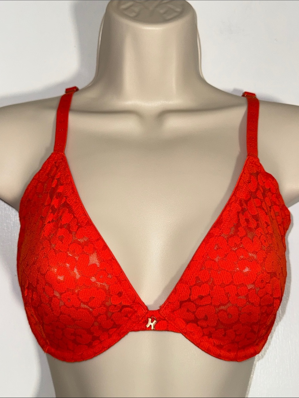 Savage X Fenty Unlined Leopard Lace Bra w Charm Women’s 34DD